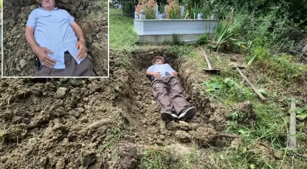 A 72-year-old man who dreamed that he had died dug his own grave.