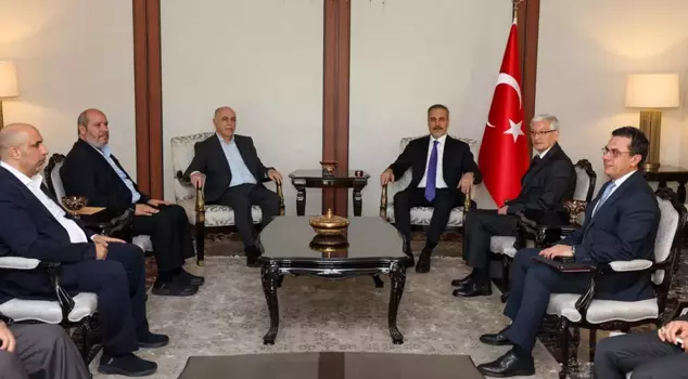 Minister Fidan met with the Hamas delegation in Ankara.