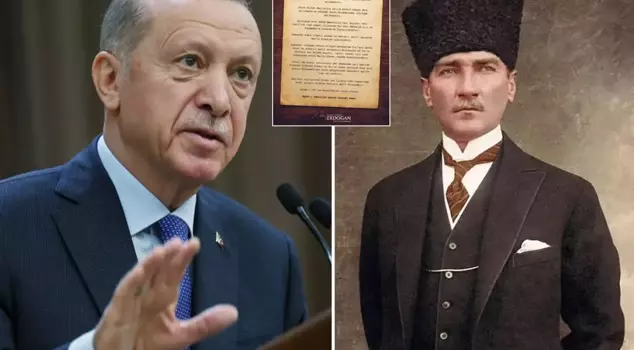 President Erdoğan shared the telegram sent by Atatürk: 