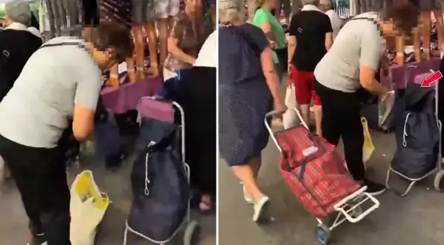 A big scandal at the market! They thought no one was watching, but the camera was recording.