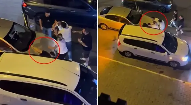 Shocking footage in traffic! This is how he assaulted the person he trapped between two vehicles.