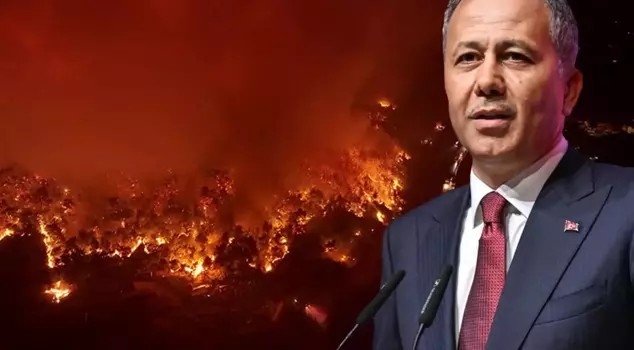 Minister Yerlikaya: 44 people were detained in connection with 65 forest fires, and 10 people were arrested.