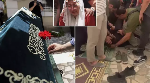 The pilot who lost his life in the crashed plane was bid farewell on his final journey, and his son fainted.