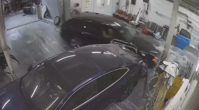The man's penis was crushed between the car and the wall after he forgot to pull the handbrake.