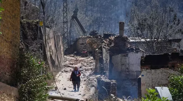 The forest fire in Ödemiş turned the 40-house neighborhood into a 