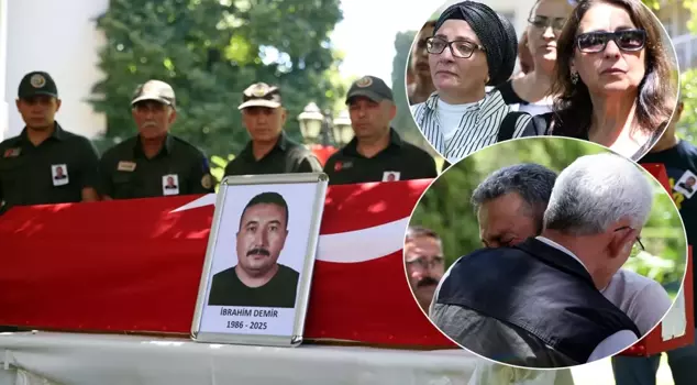 Ceremony for the fire martyr İbrahim Demir! Tears flowed like a flood.