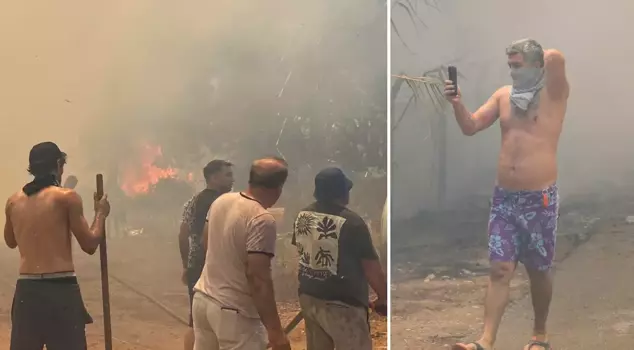 Antalya is once again engulfed in flames! Tourists are intervening in the fire.