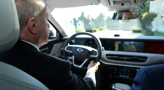 President Erdoğan tested the new T10F model of Togg.