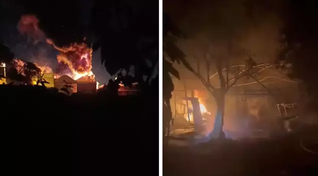 Fire at a farm in Yalova! 2 firefighters injured.