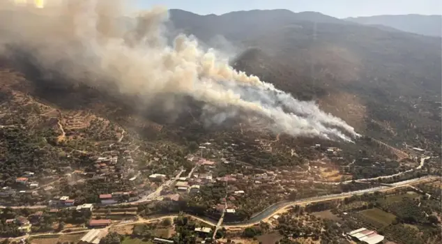 A fire broke out in Aydın.