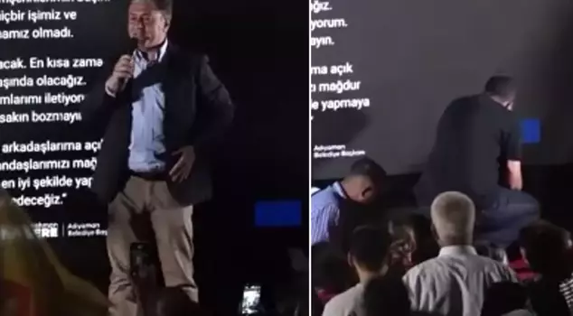 CHP Grup Başkanvekili Murat Emir со сцены упал.