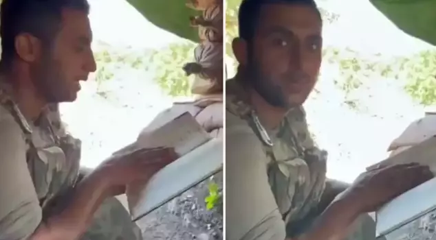 The footage of our martyr soldier reading the Quran remains.
