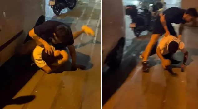 The argument among the young people on social media ended in a physical fight.