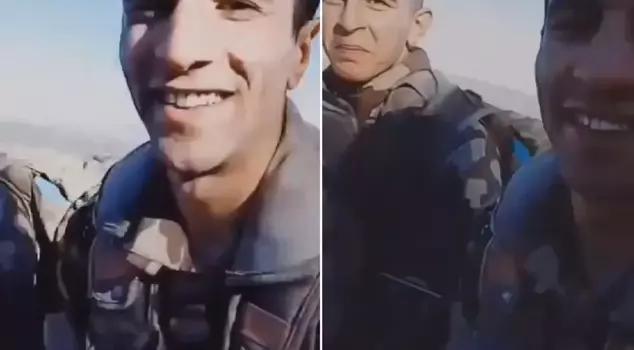The heartbreaking image left behind by the martyr soldier is this.