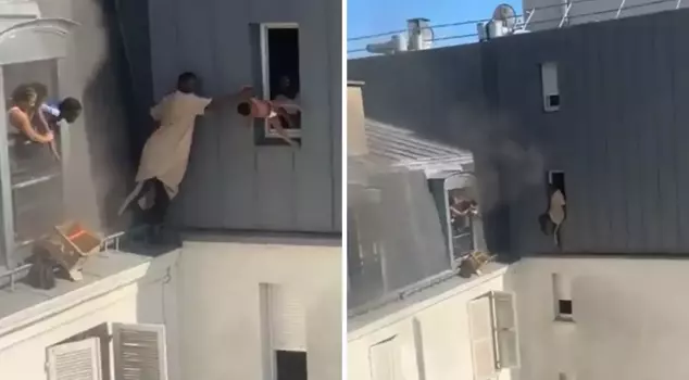The heroic doorman saved four babies from the 6th floor of the burning building, risking his own life.