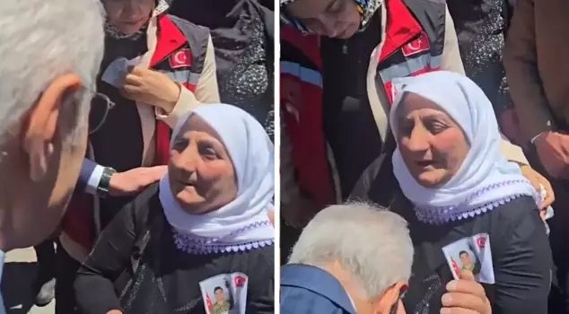 The mother of martyr Celalettin Uyanık sent greetings in Kurdish to President Erdoğan.