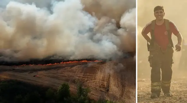 Forest fire in 3 provinces: Border Gate road closed to traffic.