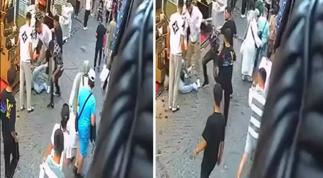 While walking down the street, he was assaulted with sticks and kicks by three people he was arguing with.