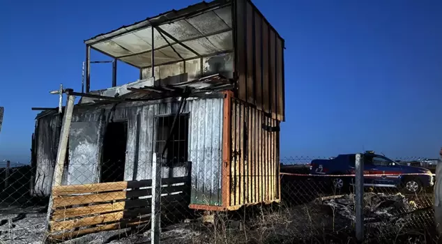 The elderly woman died in a fire! Her husband was taken into custody while fleeing.