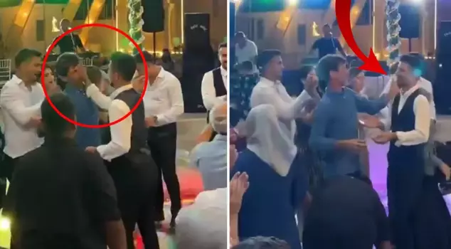 The groom drove his father crazy at the wedding, and in the end, he got slapped.