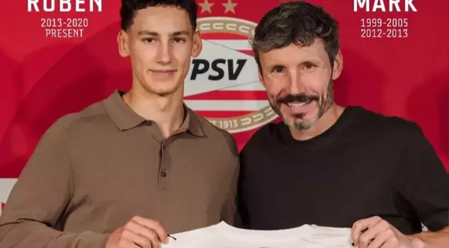 Mark van Bommel's son Ruben signed with the club where his father is a legend.
