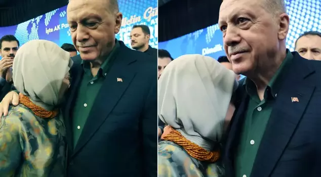 A historic moment that marked the speech! Emine Erdoğan was overcome with tears on her husband's shoulder.