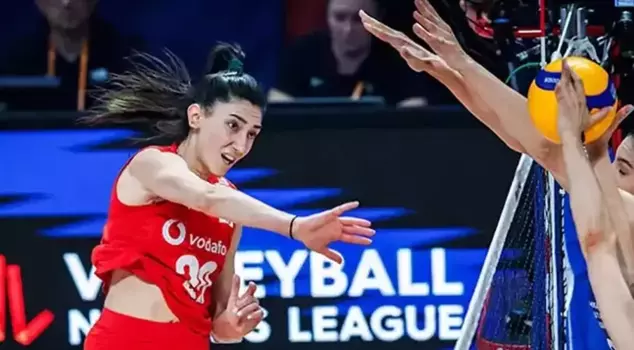 The Turkish Women's National Volleyball Team lost to Serbia.