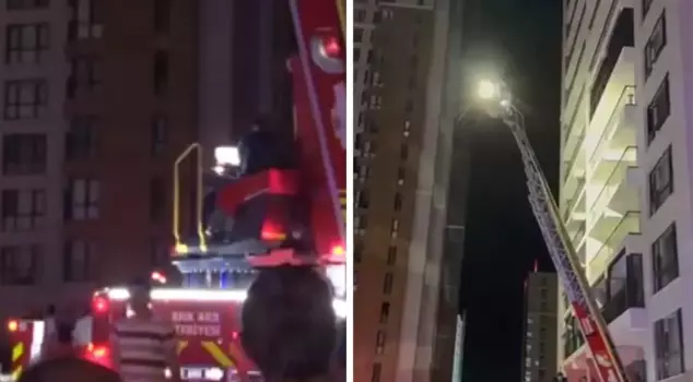 A frightening fire in a 26-story building in Ankara! Many people are trapped.