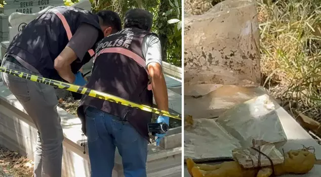 In the grave, a wax doll and an amulet wrapped around the doll were found.