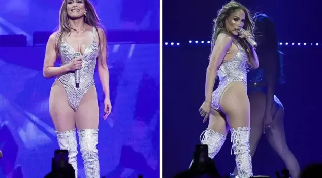 Jennifer Lopez shook Madrid with her bold stage outfit.
