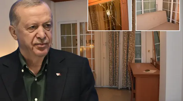 The traces of July 15 have remained for 9 years at the hotel where Erdoğan is staying.