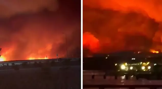 Tekirdağ is on fire! The forest fire has grown and spread to residential areas.