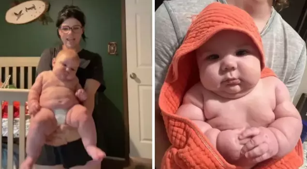 A 4-month-old baby has surpassed 10 kilograms, and the mother, accused of abuse, has protested.