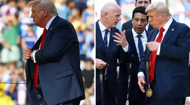 Trump put the Club World Cup medal in his pocket and took the trophy to the Oval Office.