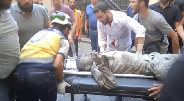 The moments of intervention for the injured in the attack carried out by Israel on Damascus have emerged.