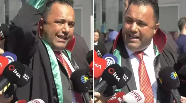 The lawyer of the Minguzzi family, Rezan Epözdemir, lost his temper: 
