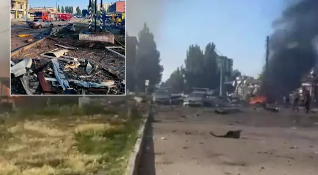 Russia attacked a shopping mall in Ukraine with a 500-kilogram bomb.