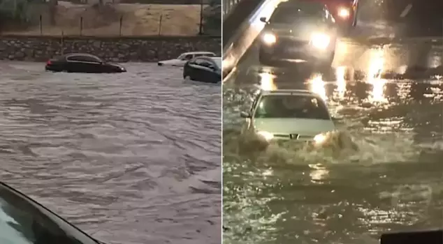 Life has come to a standstill in Ankara! Here are images from the capital under the grip of heavy rainfall.