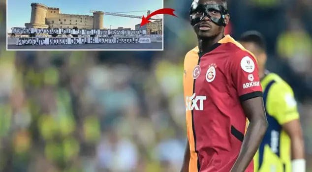 The fans' ugly banner for Osimhen: 