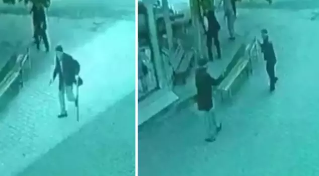 A 93-year-old man wreaked havoc in the village square with his weapon: 3 injured, 1 seriously.