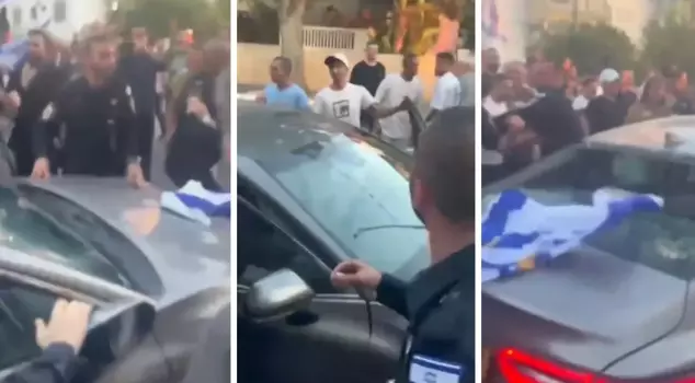 The Israelis attacked the vehicle of an Arab member of parliament, chanting 