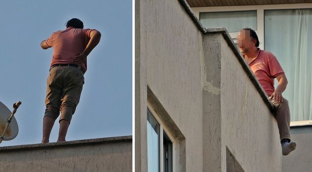 Он рассердился на свою жену и поднялся на крышу, заставив команды играть в прятки.