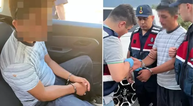 He set the forest on fire and was caught while fleeing on his motorcycle.