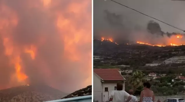 Fire disaster in Cyprus: 2 people burned to death in a vehicle, luxury villas turned to ashes.