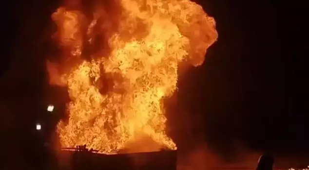 Explosion at an oil drilling well in Diyarbakır.