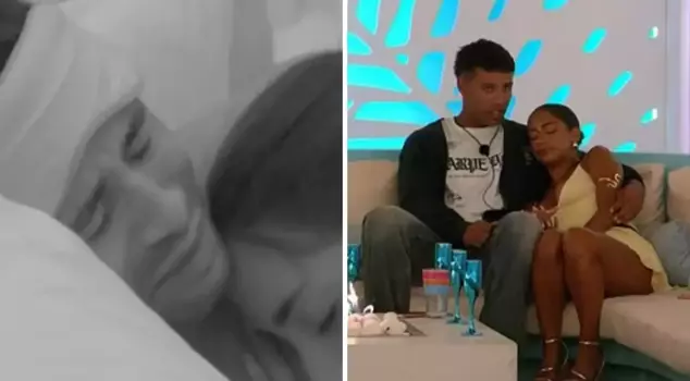 The contestant hugged his girlfriend, who had decided to leave him, and was overwhelmed with tears.