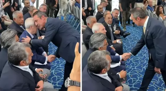 Ali Koç and Aziz Yıldırım shook hands, and Mahmut Uslu's gaze became the center of attention.