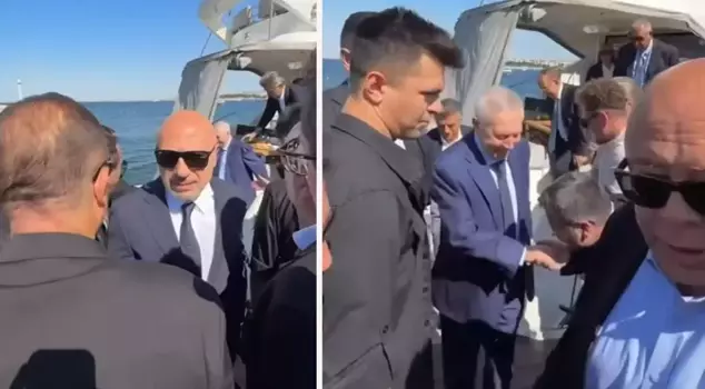 Aziz Yıldırım and Hakan Bilal Kutlualp arrived at the High Advisory Board Meeting in the same boat.