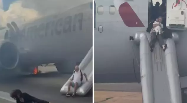 The large passenger plane that had a tire blowout during takeoff caught fire: 179 people were evacuated.