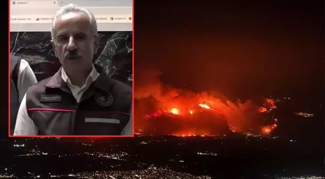 Statement from Minister Uraloğlu regarding the forest fire nightmare in Bursa: 1300 people have been evacuated.